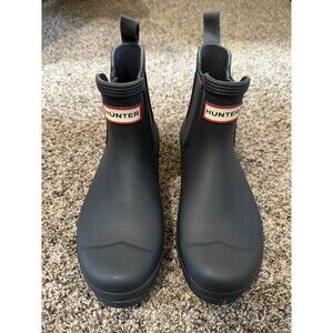 Hunter Original Chelsea Rain Boots Women’s US 9 Black Waterproof Ankle Boots